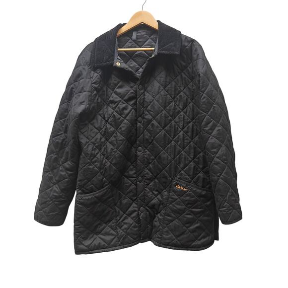 Barbour Eskdale Black Quilted Jacket Medium Made in England Classic Coat - Picture 1 of 6